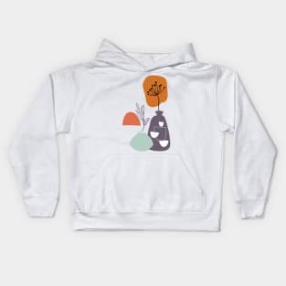 Abstract flower vases Kids Hoodie